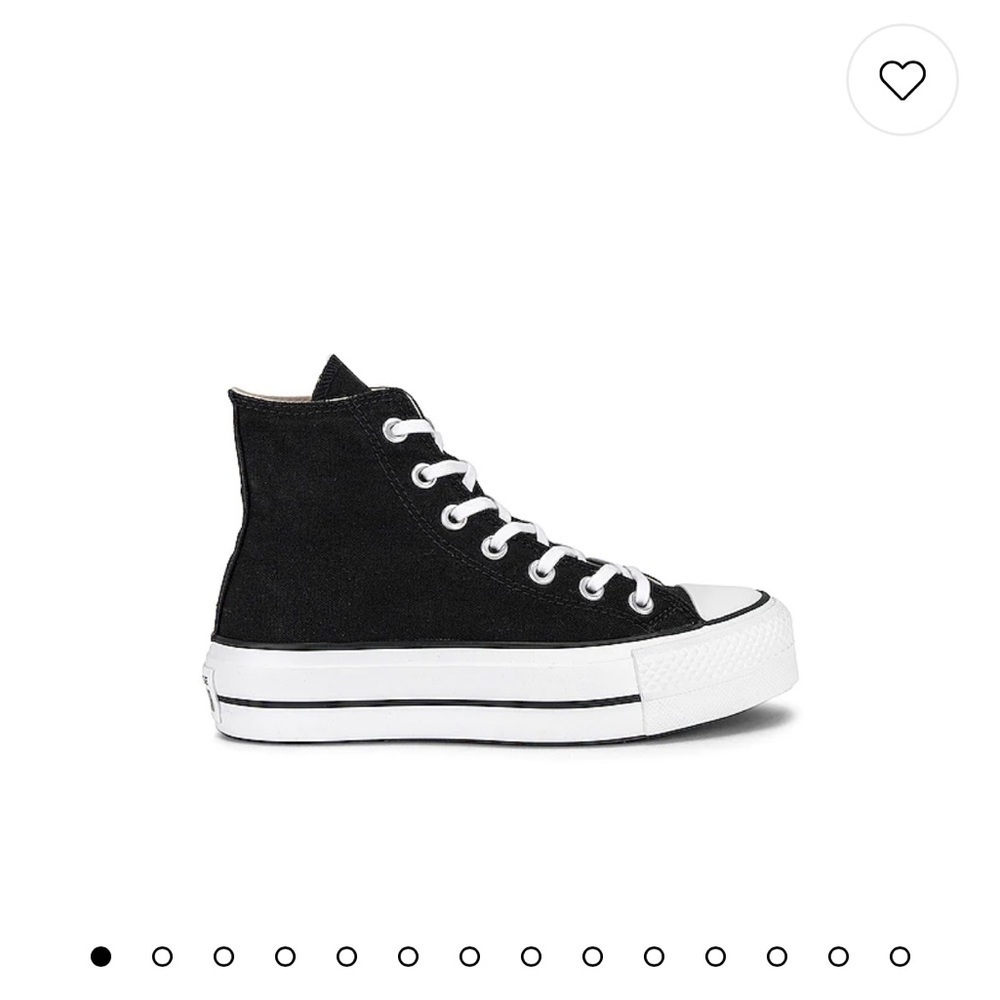 New Chuck Taylor All Star Lift Hi Sneaker in Black & White - size 7